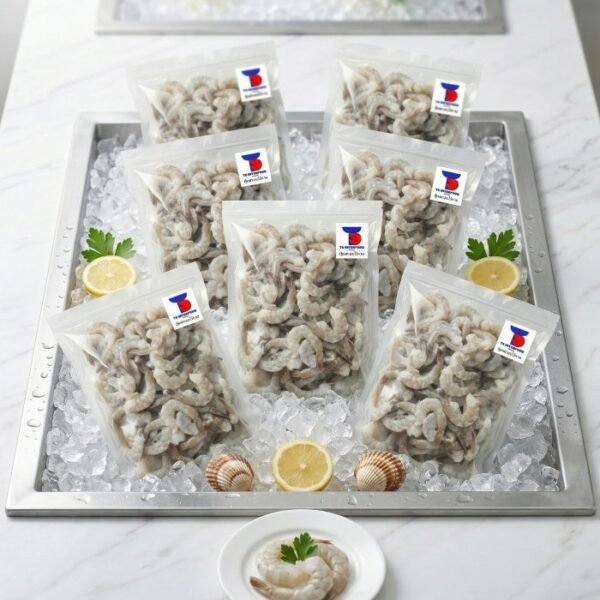 กุ้งแกะสดไว้หางแช่แข็ง กล่อง 10 กิโลกรัม