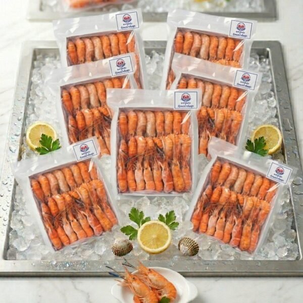 กุ้งแม่น้ำต้มแช่แข็ง กล่อง 10 กิโลกรัม