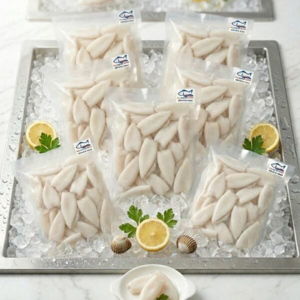 ปลาหมึกกล้วย เนื้อล้วน แช่แข็ง แพ็ค 5 กิโลกรัม