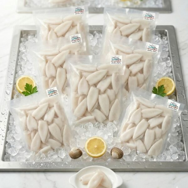 ปลาหมึกกล้วย เฉพาะหลอดแช่แข็ง กล่อง 10 กิโลกรัม